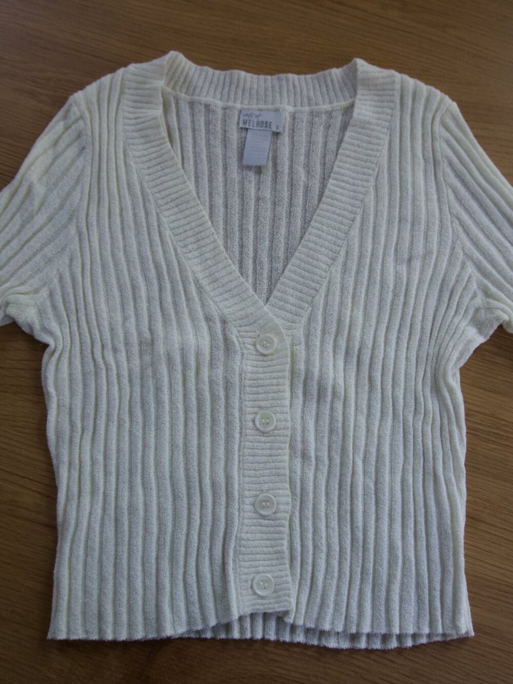 Cream Cropped Button Up